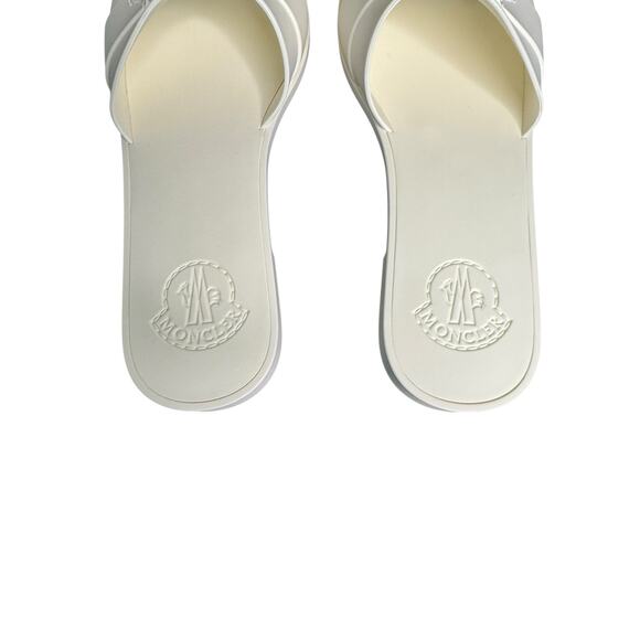 Moncler NIB Mon Ligo Slides in White Size 39 - Picture 11 of 14